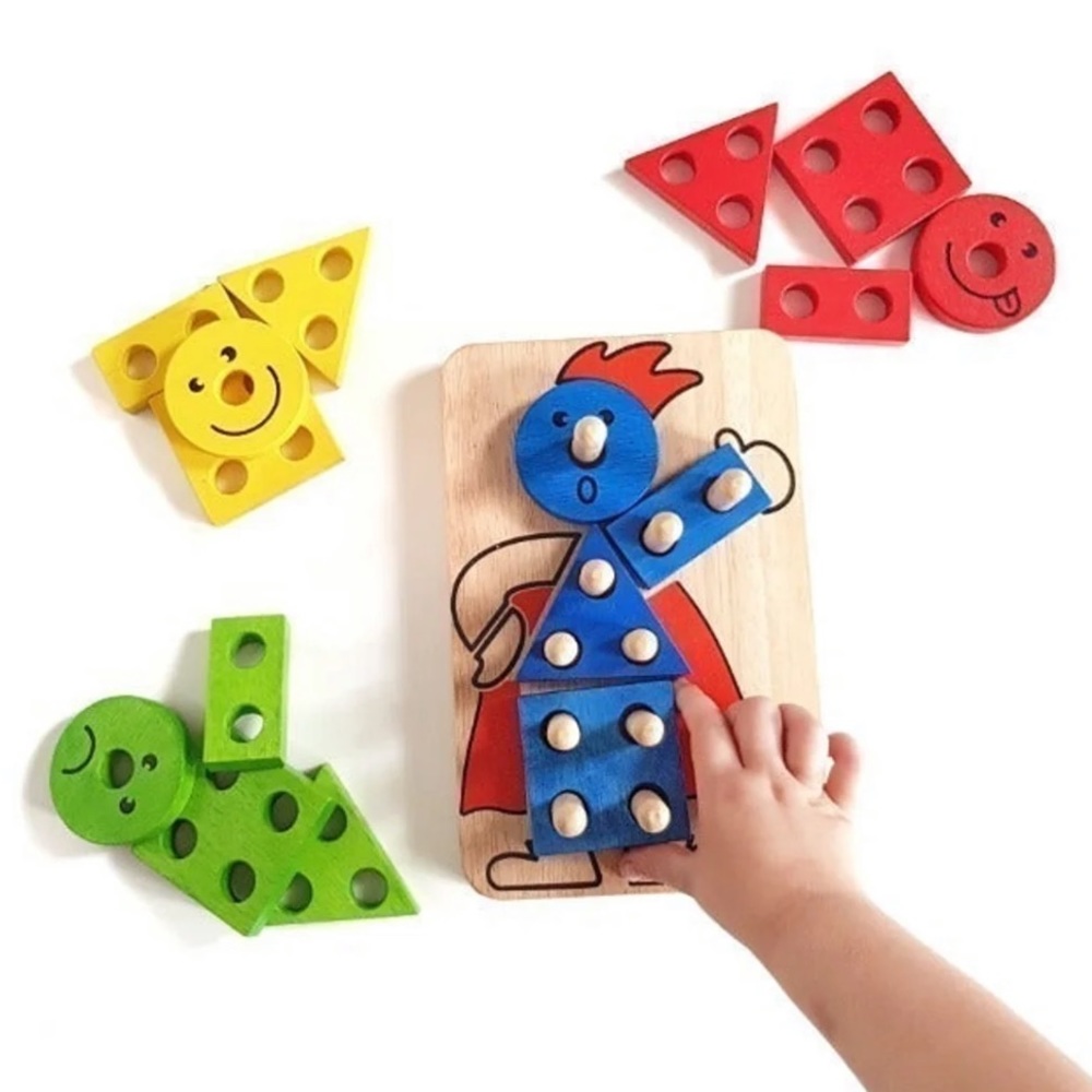 Voila Toys Wooden Stacking Clown, Like New w/Box